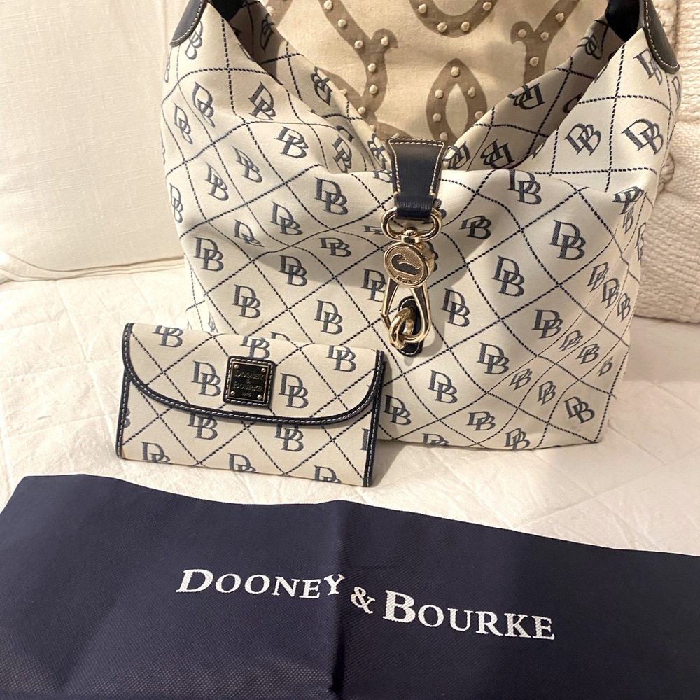 Dooney & Bourke Canvas Handbag & Matching Wallet